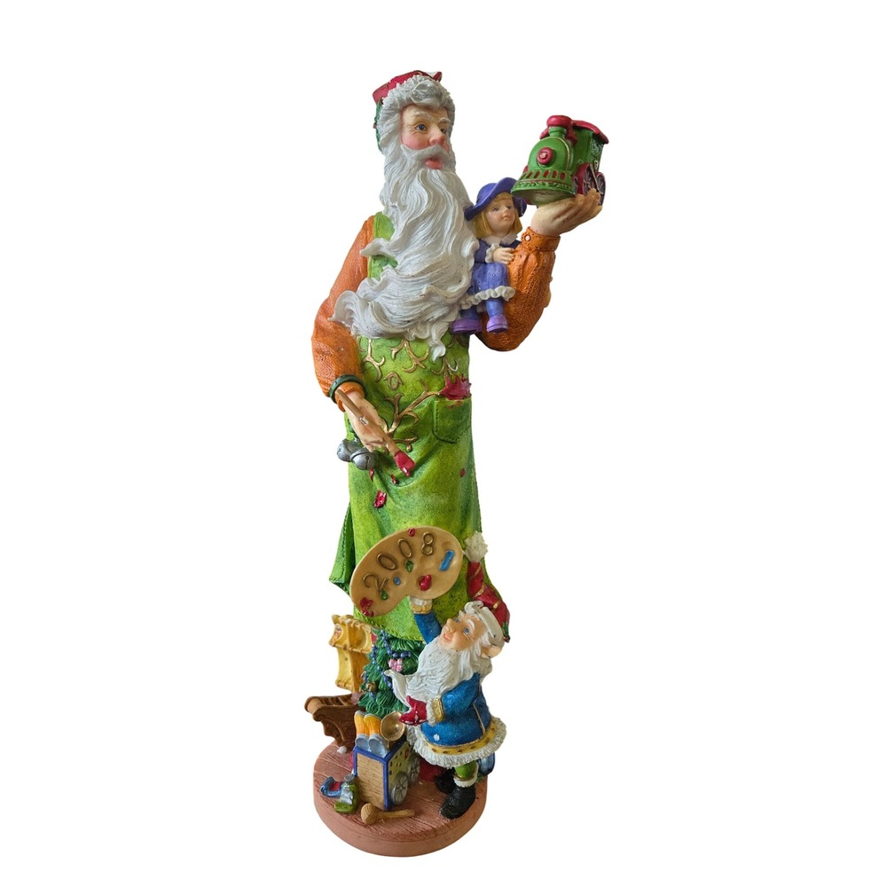 Vintage Lenox Finishing Touches The 2008 Pencil Santa Figurine Hand Painted